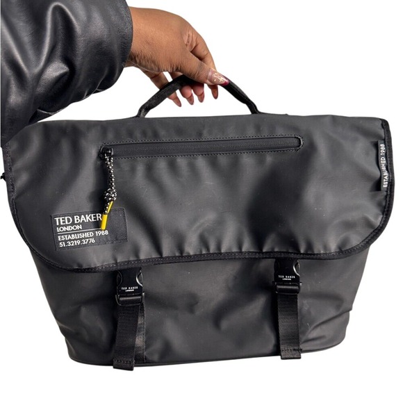Ted Baker London Other - Ted baker London Black  Stole Rubberized Shell Messenger Bag